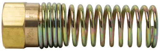 [0999999] 3/8" Air Brake Nut W/Spring Guard Brass [D.O.T]