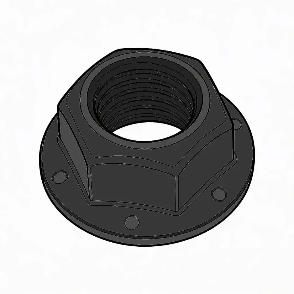 1"-8 Flange Frame Lock Nut Gr.G Plain