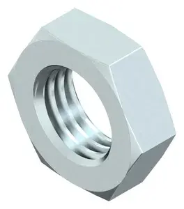 [100CNHJC187PL] 1"-8 X 1-7/8" X 1/2" Custom Jam Hex Nut Plain (Cone Nut)