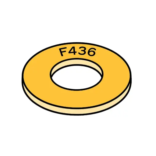 [100NWF436YZ] 1" F436 Hardened Structural Flat Washer YZ