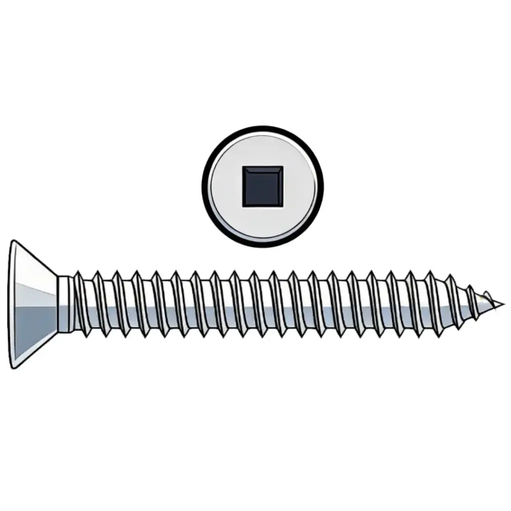 #10 X 1" Flat HD SQ Dr. T/S ZP