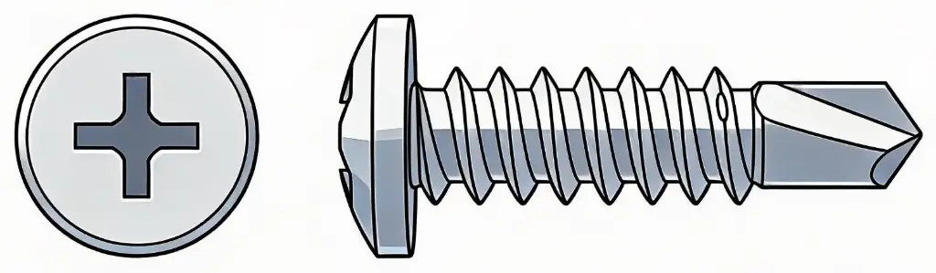 #10 X 1" Pan HD Phil Tekscrew ZP
