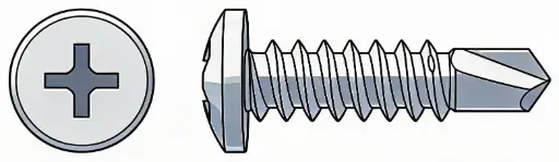 [10D100UXPZP] #10 X 1" Pan HD Phil Tekscrew ZP