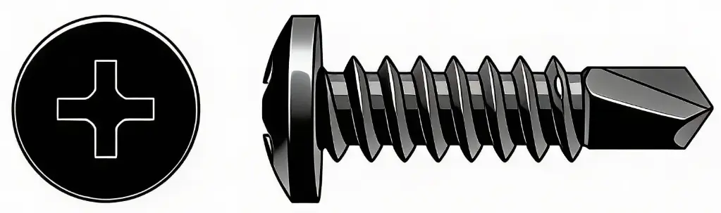 #10 X 3/4" Pan Hd Phil Tekscrew Black Oxide