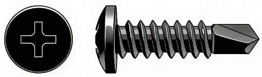 [10D75UXPBO] #10 X 3/4" Pan Hd Phil Tekscrew Black Oxide