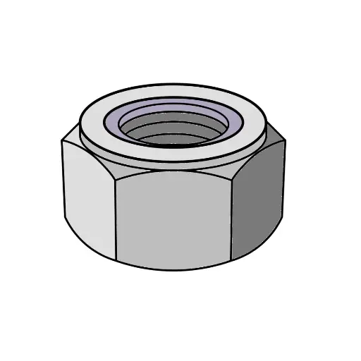 [10FNNEZP] #10-32 Nylock Nut ZP