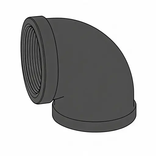 [12NPT90EPL] 1/8" NPT 90° Elbow Sch.40 Plain