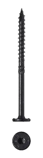 [15D600TTWBL] #15 X 6" Wafer HD T-30 Timber Screw Black